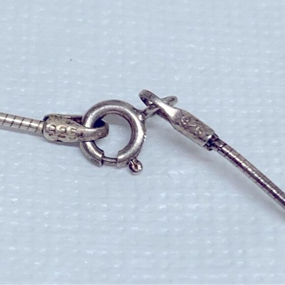 925 Sterling Silver Necklace Vintage Dainty Chain 15” Gorgeous - Picture 5 of 6